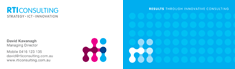 Business card design - RTI Consulting